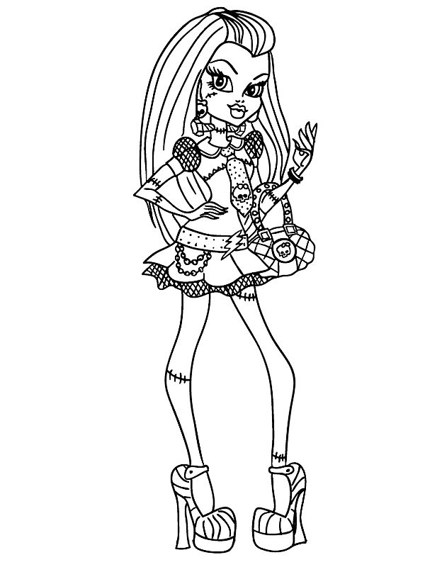 Kids-n-fun.de | Malvorlage Monster High Frankie Stein
